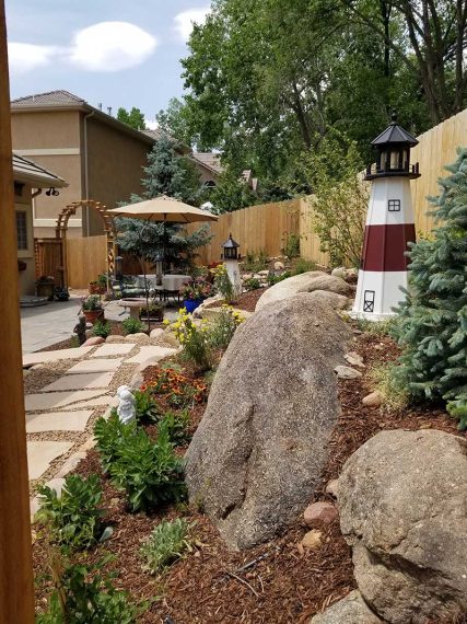 Sundown Landscaping in Colorado Springs, designers and builders, Plantings, plants, flower, shrubs, trees, potted plants