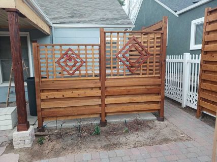 Privacy screen divider custom woodworking by Sundown Landscaping in Colorado Springs