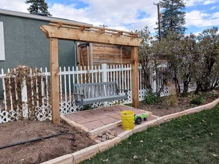Custom swing area by Sundown Landscaping, a Colorado Springs Landscape Design Company