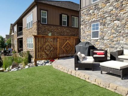 Patio and Custom Privacy Screen by Sundown Landscaping, a Colorado Springs Landscaper